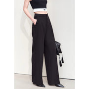 wide leg elastic waist pants, view 9 - MRSLM