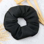 oversized pleated striped scrunchie, view 2 - MRSLM