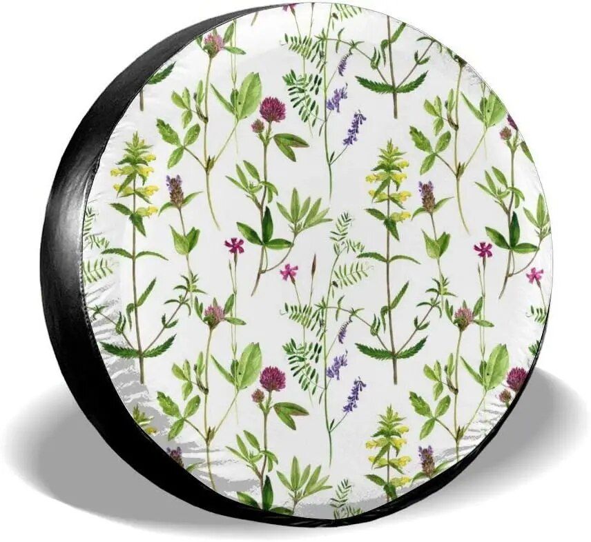 Charming Floral Backup Camera Tire Cover for SUV, Jeep, RV – Weatherproof Polyester Accessory