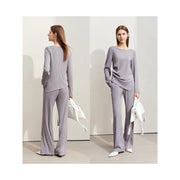 asymmetrical slit long-sleeve tee, view 6 - MRSLM