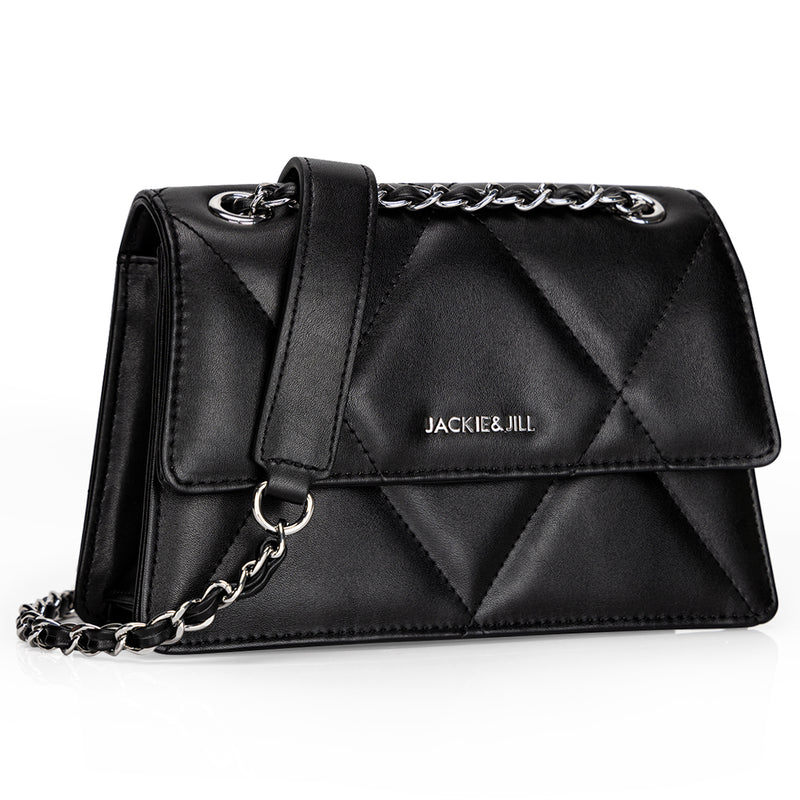 diamond pattern shoulder bag, view 5 - MRSLM