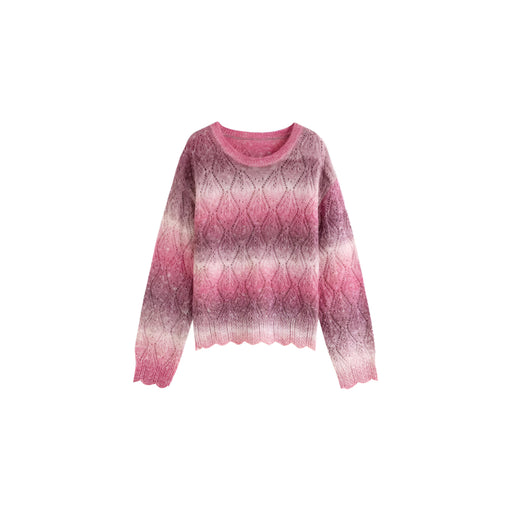 petite color-changing knitted sweater, view 2 - MRSLM