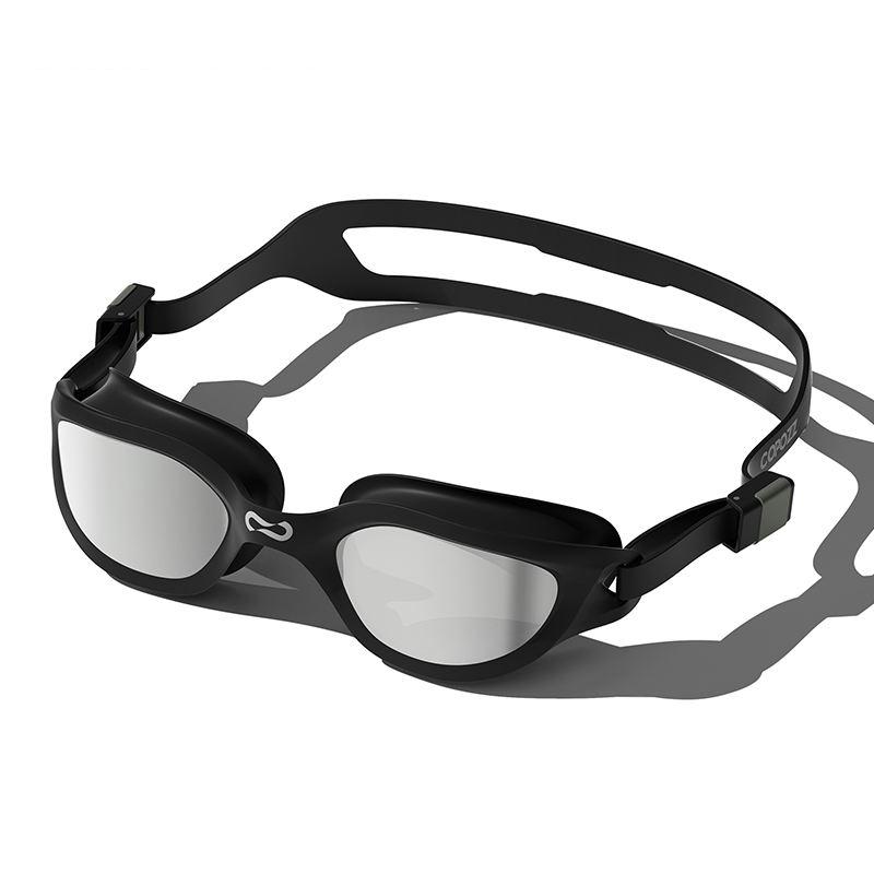 Professional Anti-Fog Mirrored Swimming Goggles with UV Protection and Adjustable Silicone Strap