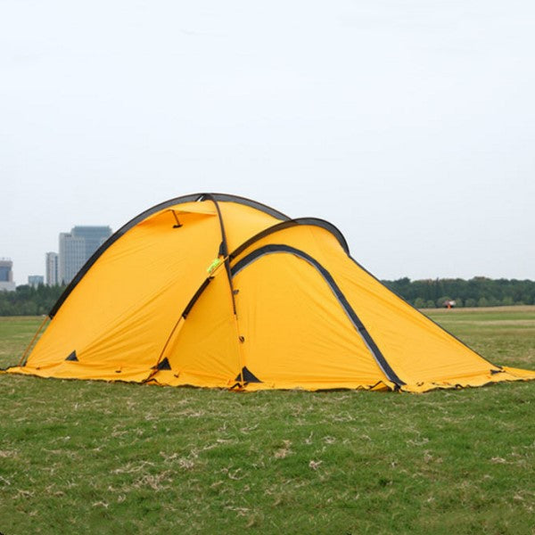 Barraca de camping impermeável de camada dupla para 2 pessoas, adequada para 4 estações do ano.
