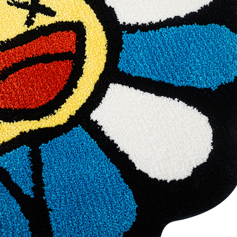 colorful smiling face tufted rug, view 11 - MRSLM