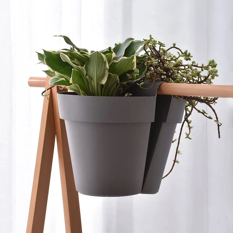 large double-sided hanging rail planter, view 3 - MRSLM
