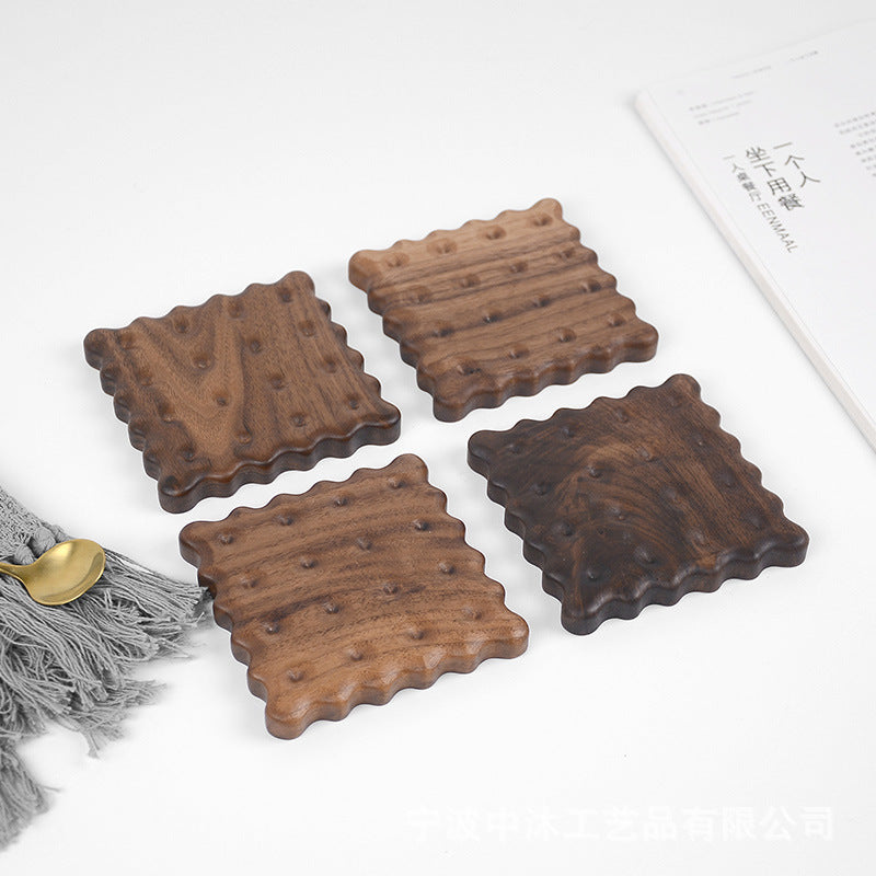 Natural wooden cookie coaster, view 5 - MRSLM