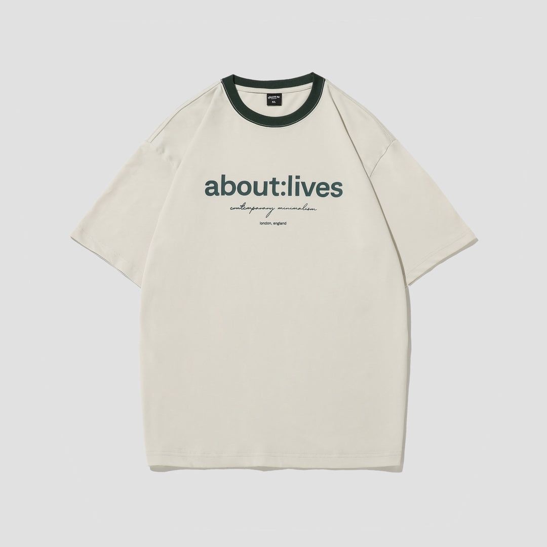 Einfaches, mehrfarbig bedrucktes Kurzarm-T-Shirt mit Rundhalsausschnitt für Herren
