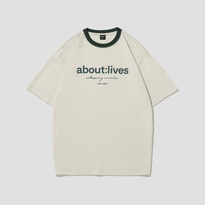 Einfaches, mehrfarbig bedrucktes Kurzarm-T-Shirt mit Rundhalsausschnitt für Herren