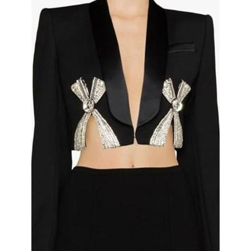 shawl collar blazer and skirt set, view 2 - MRSLM