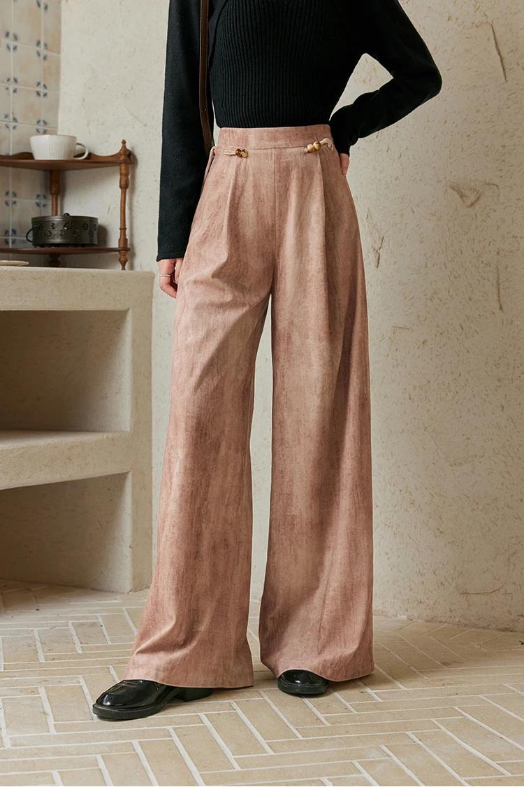 high-waisted wide leg pants, view 2 - MRSLM