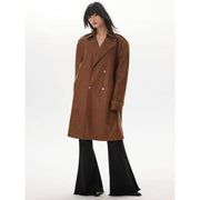 women's vintage thick trench coat, view 3 - MRSLM