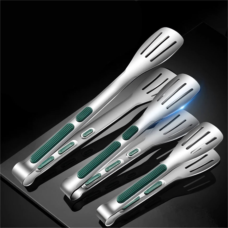 Stainless Steel BBQ Tongs with Non-Slip Handle