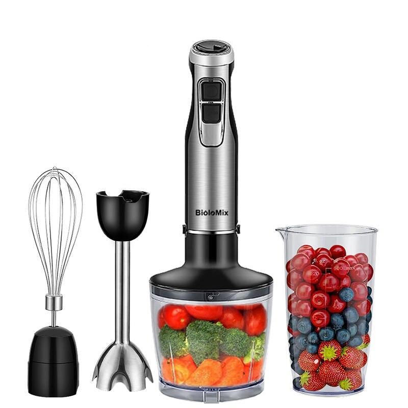 1200W 4-in-1 Immersion Hand Blender with Attachments for Chopping and Smoothies