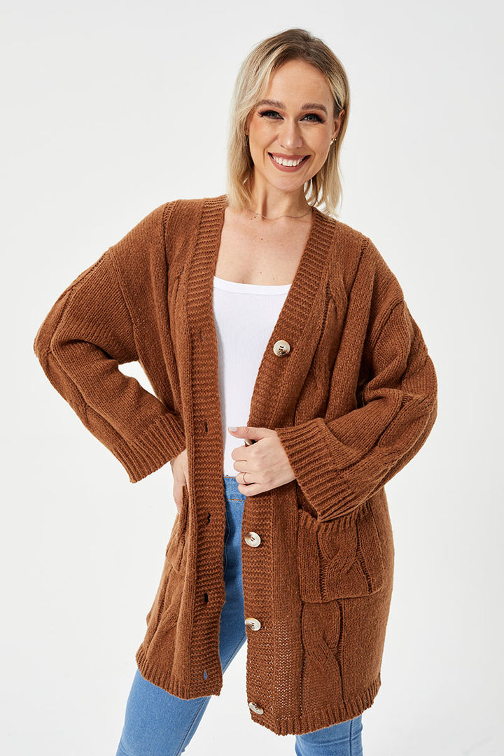 Women's Warm Long Casual Cardigan Sweater