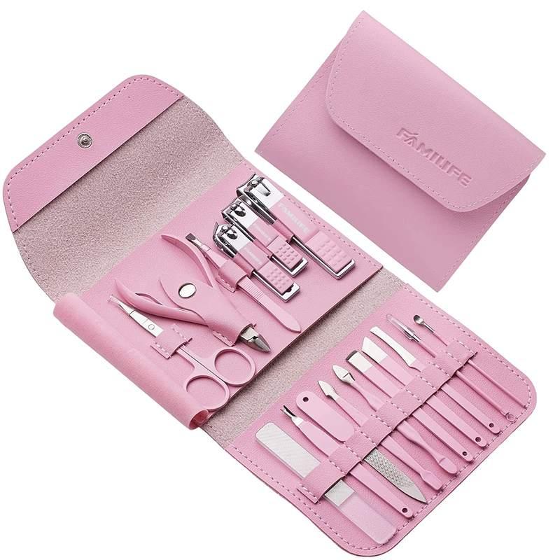 Conjunto de manicure com 16 peças