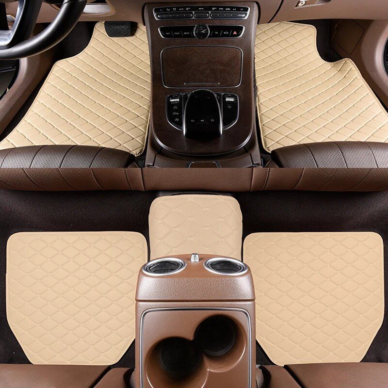 Universal leather car floor mats, view 2 - MRSLM