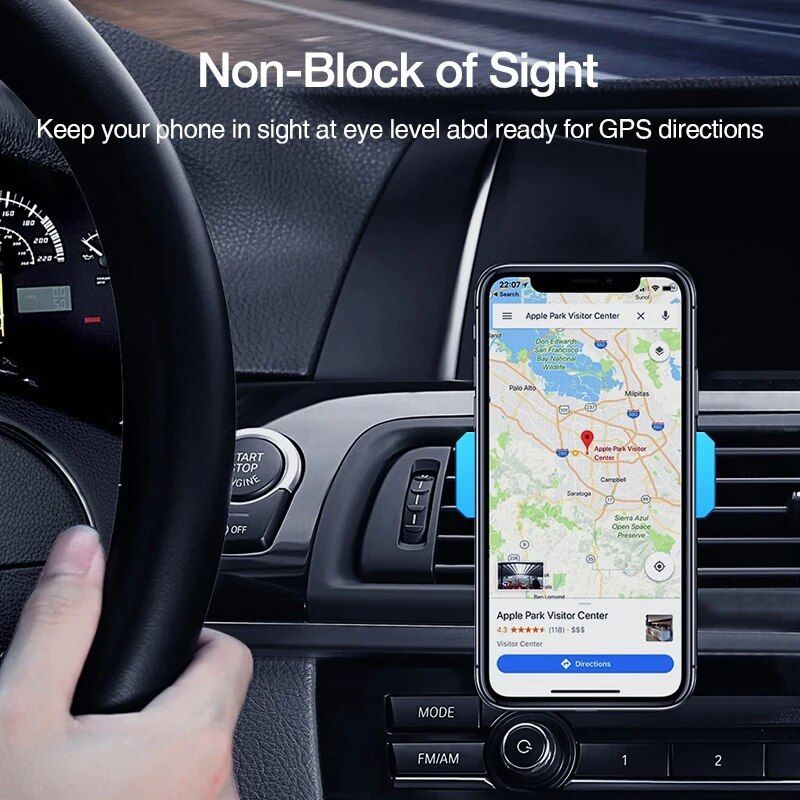 Universelle blaue Lüftungsschlitz-Autotelefonhalterung für 4-6 Zoll Geräte