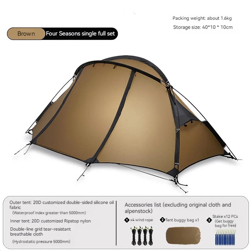 ultralight 1-person camping tent, view 3 - MRSLM