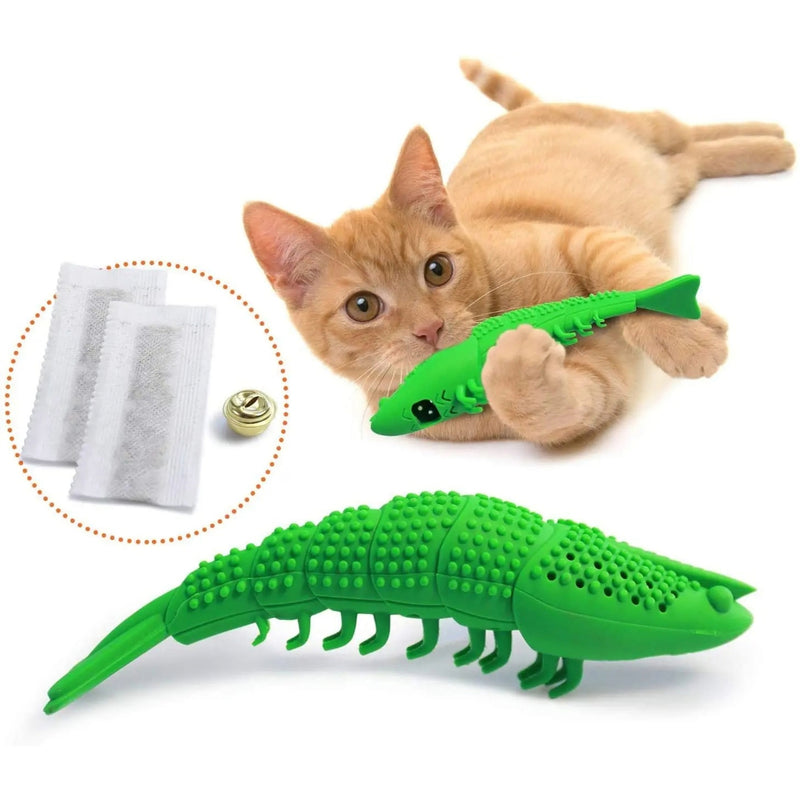 interactive cat toothbrush chew toy - MRSLM