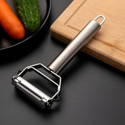 stainless steel double-head vegetable peeler, view 2 - MRSLM