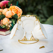 gold inlay bone china tea set, view 5 - MRSLM