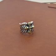 s925 silver winged cross punk ring, view 2 - MRSLM