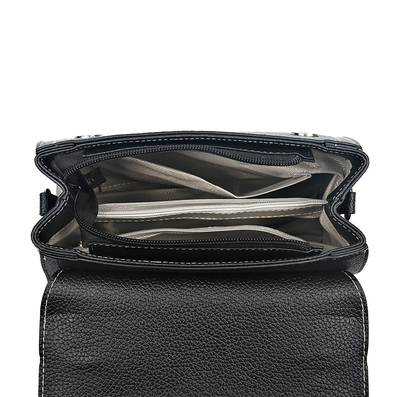 leather crossbody shoulder bag, view 10 - MRSLM
