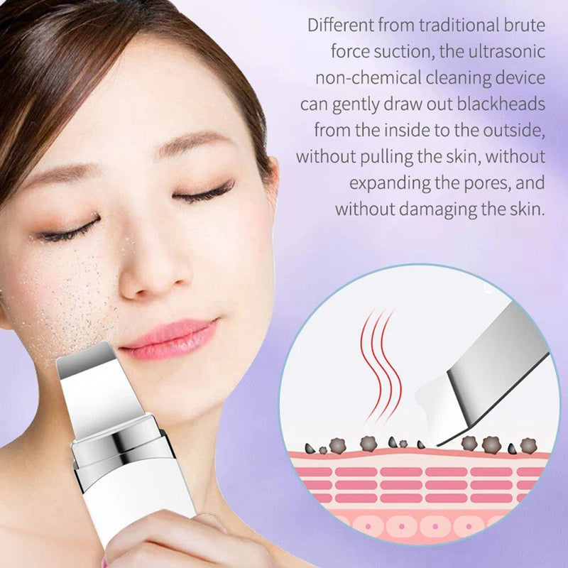 Ultrasonic facial scrubber spatula, view 6 - MRSLM