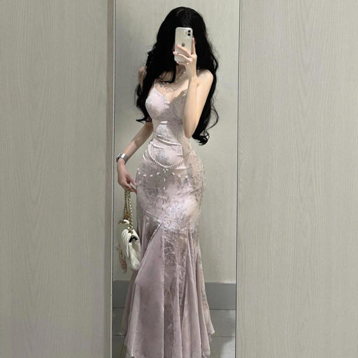 Slim fit floral fishtail dress - MRSLM