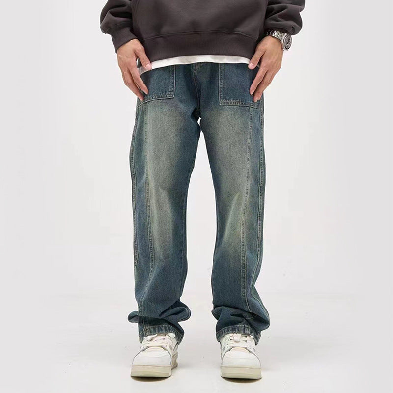 American retro washed distressed jeans - MRSLM