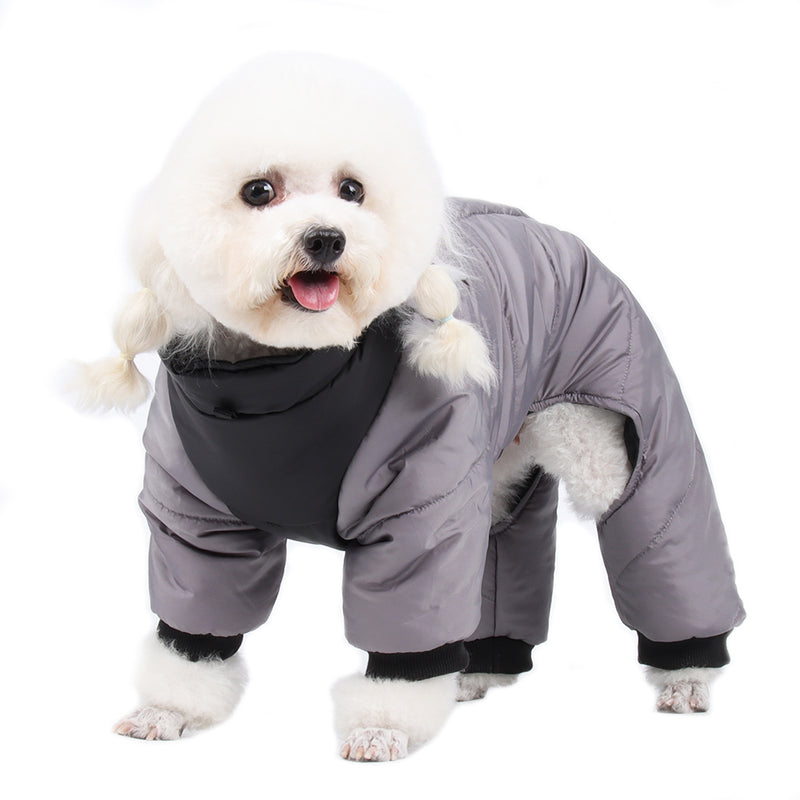 Casaco impermeável de inverno para cães com argola em D 
