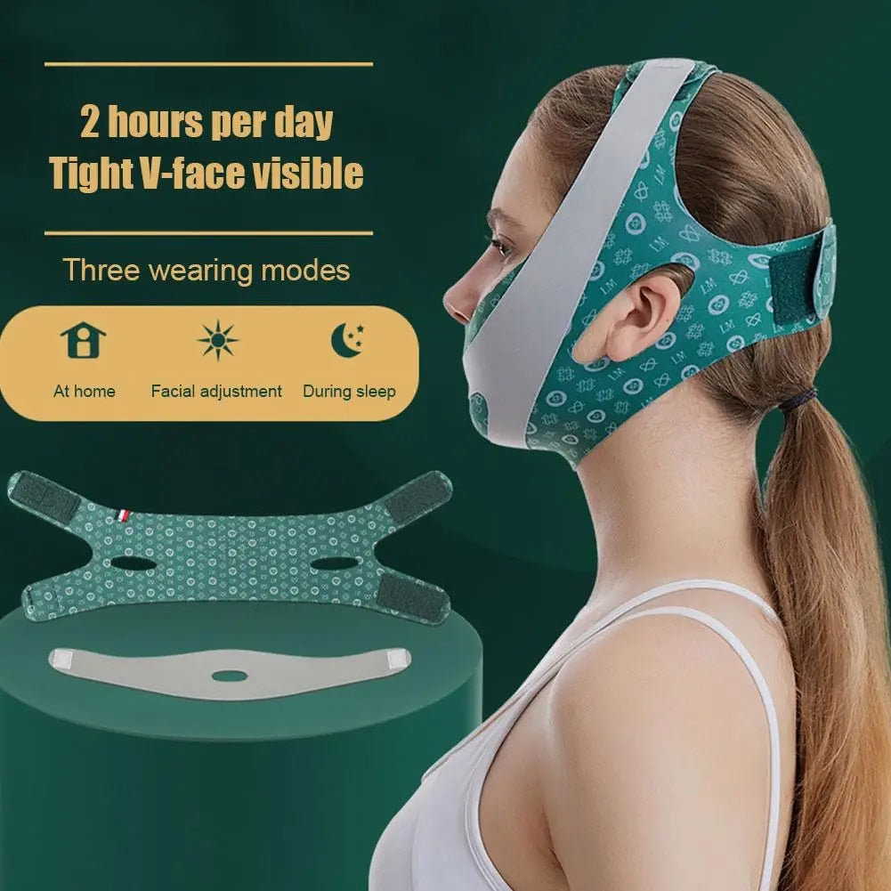 Adjustable Face Sculpting and Lifting Sleep Mask - Reduce Double Chin and Enhance Facial Contours