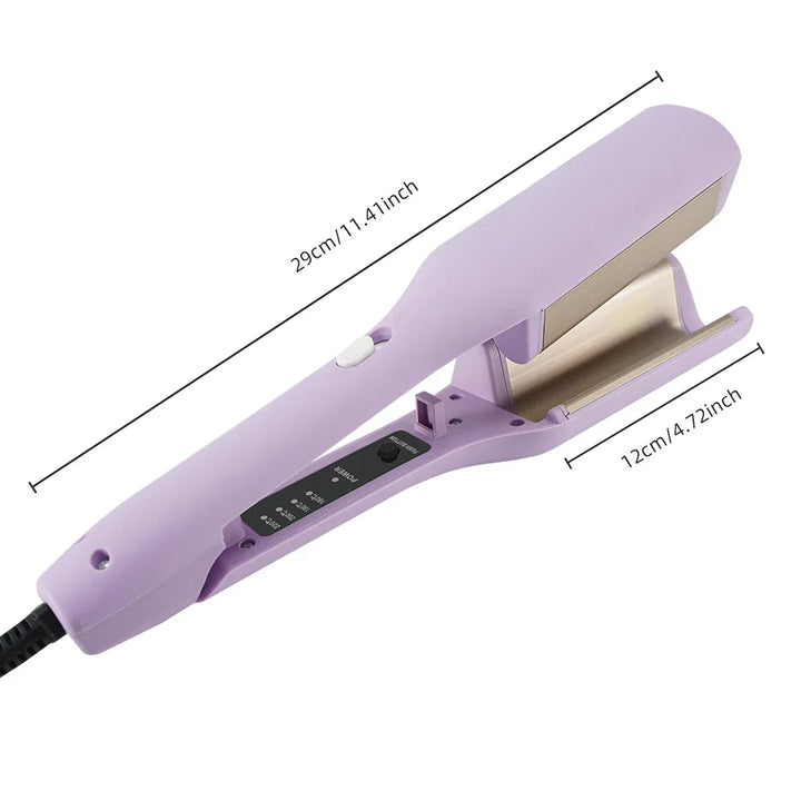 32mm Ion-Boosted Ceramic Curling Iron - Fast Heat, Dual Voltage, for Wet/Dry Hair