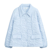 blue short cotton coat, view 2 - MRSLM