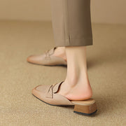 Low heel leather mules, view 6 - MRSLM