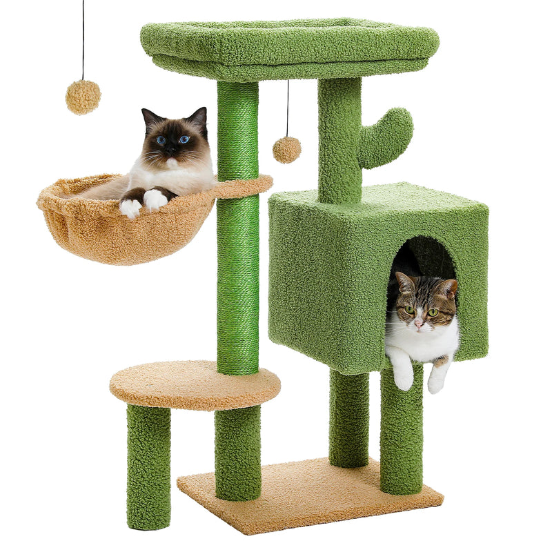 cactus cat tree tower, view 2 - MRSLM