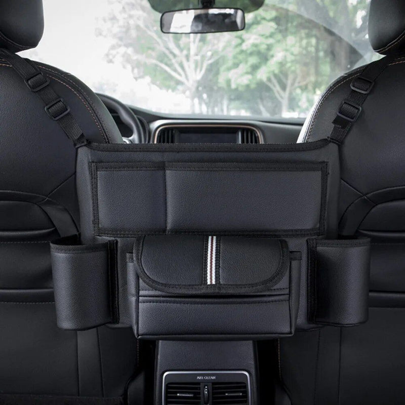 PU leather car seat organizer, view 3 - MRSLM