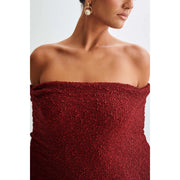 strapless hollow out maxi dress, view 20 - MRSLM