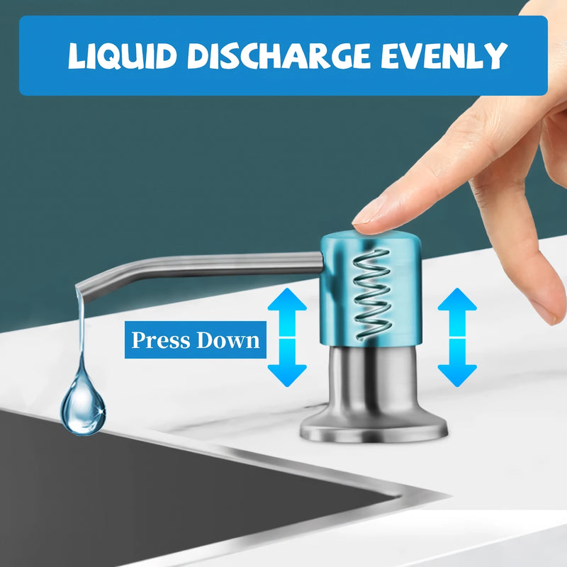 stainless steel kitchen sink soap dispenser, view 4 - MRSLM