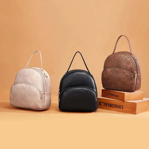 Women's PVC leather backpack - MRSLM