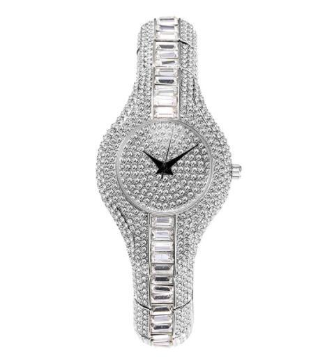 ladies watch with diamonds and colorful stones - MRSLM