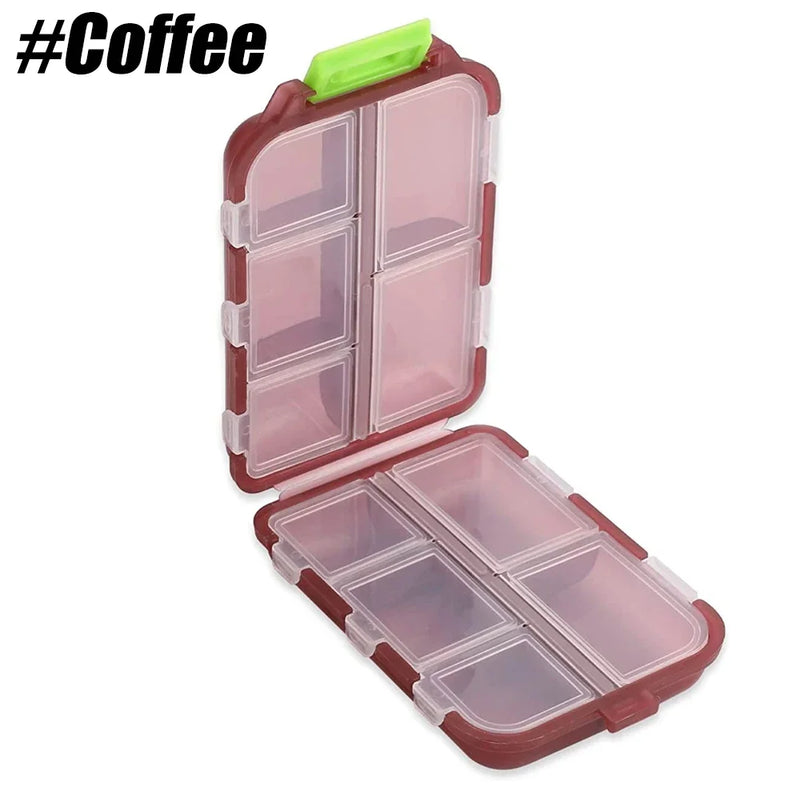 Reise-Pillenorganizer, tragbare Pillendose mit 10 Fächern