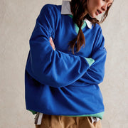 patchwork loose knit pullover, view 2 - MRSLM