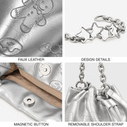 Cartoon embossed bucket bag, view 5 - MRSLM