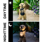 solar labrador dog statue, view 4 - MRSLM