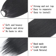 24-inch straight ponytail hair extension, view 18 - MRSLM