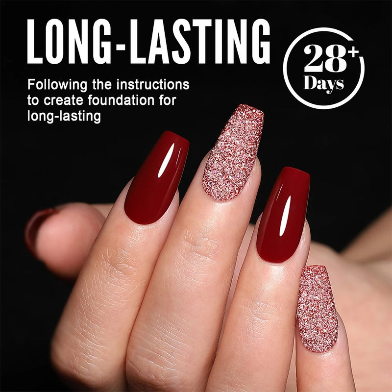 Esmalte em gel com glitter refletivo, 10ml