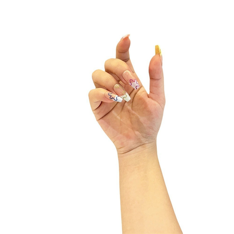 hand-worn flower nails, view 7 - MRSLM