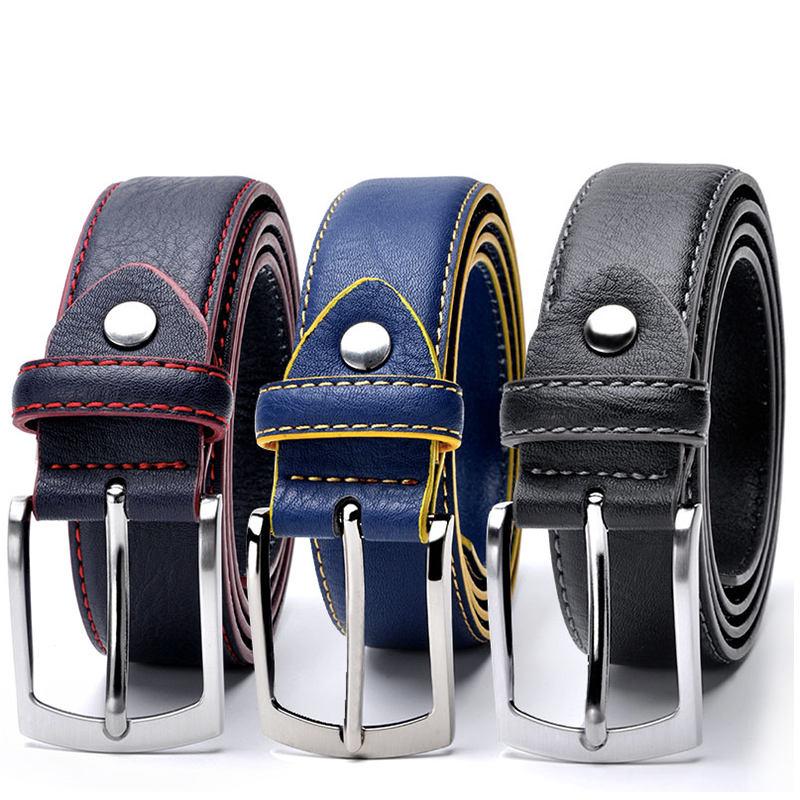 men's casual bonded leather belt, view 5 - MRSLM